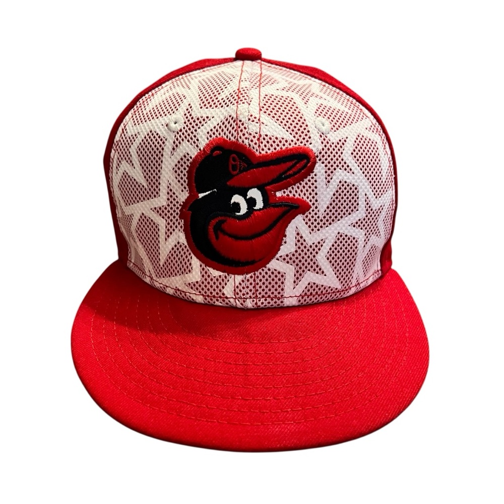 Baltimore Orioles Red All Star Hat Cap Fitted Mens 7 1/8 MLB Baseball New Era